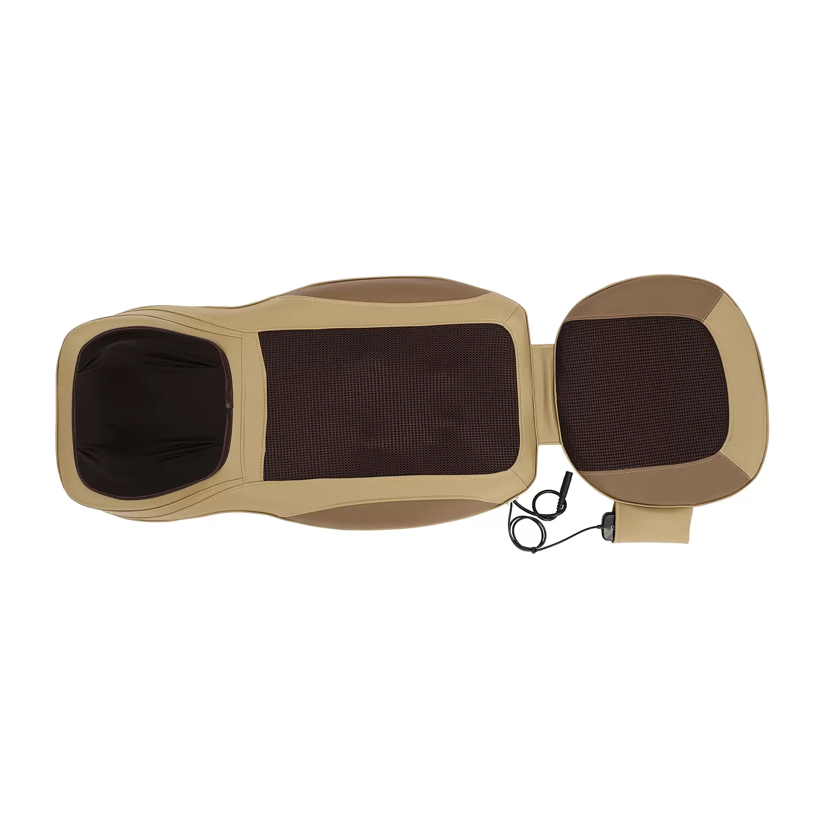 Massage Seat Cover for Armchairs with Heat Function Vibration Function Massage Mat Massage Cushion for Leaning On for Neck Back Color Beige